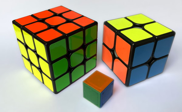1x1 2x2 3x3 Rubiks cube